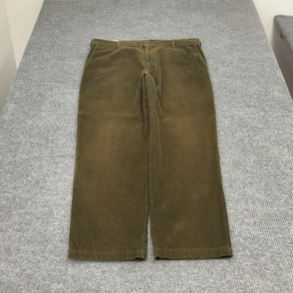 Dockers Pants Mens 42x30 Brown Cotton Corduroy Flat Front Relaxed Casual Retro
